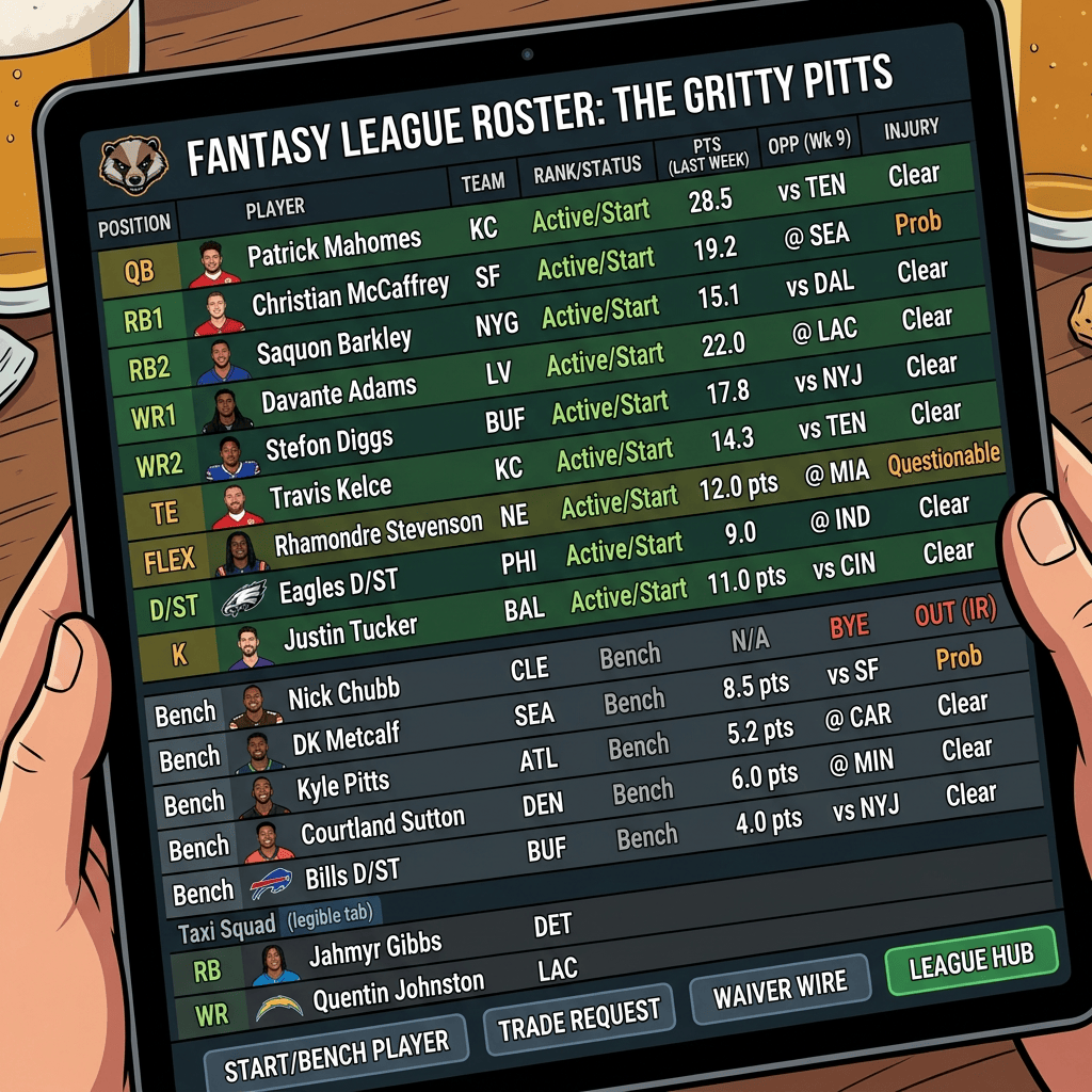 Fans celebrating fantasy football victory in a sports bar